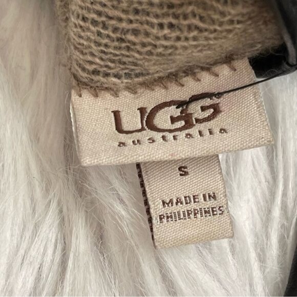 UGG Women's Leather and Cashmere Lightweight Gloves in Black Small NEW W… - Picture 3 of 5